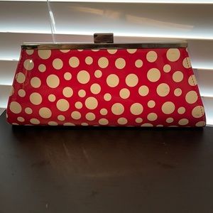 Neiman Marcus Pink and White Clutch